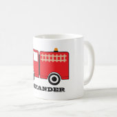 Persoonlijke Red Fire Truck Koffiemok (Voorkant rechts)