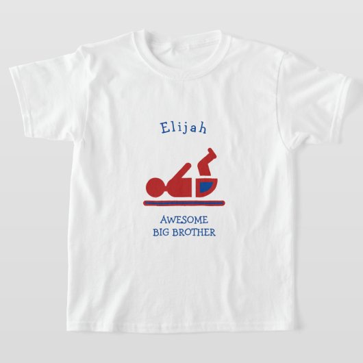 Persoonlijke Red GEWELDIGE BIG BROTHER T-shirt (Laagn)