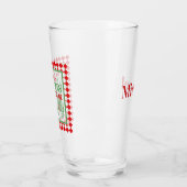 Persoonlijke Red Green Jolly"kersttypografie Glas (Links)