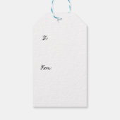 Persoonlijke Red Green Poinsettia Evergreen Cadeaulabel (Achterkant)