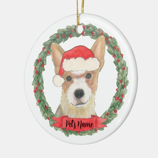 Persoonlijke Red Heeler Cattledog Keramisch Ornament (Links)
