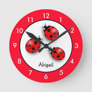 Persoonlijke Red Ladybug  Ronde Klok