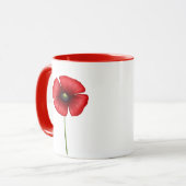 Persoonlijke Red Poppy Tea Two-Tone Mok (Voorkant links)