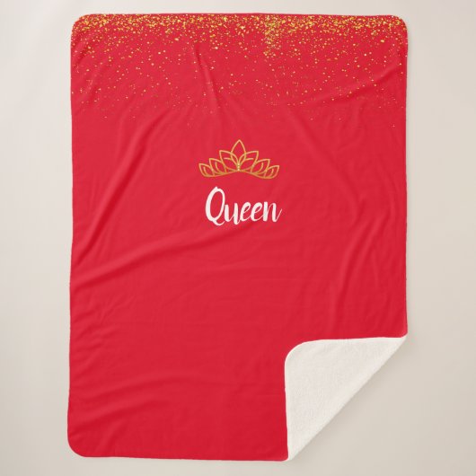 Persoonlijke Red Sherpa Blanket Deken (Voorkant)