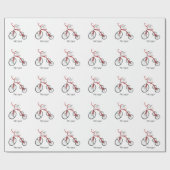 Persoonlijke Red Tricycle Toddler Kinder Kerstmis Cadeaupapier (Vlak)