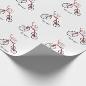 Persoonlijke Red Tricycle Toddler Kinder Kerstmis Cadeaupapier (Hoek)