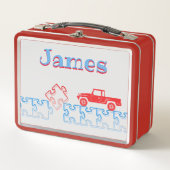 Persoonlijke Red Truck en Puzzle (Voorkant)