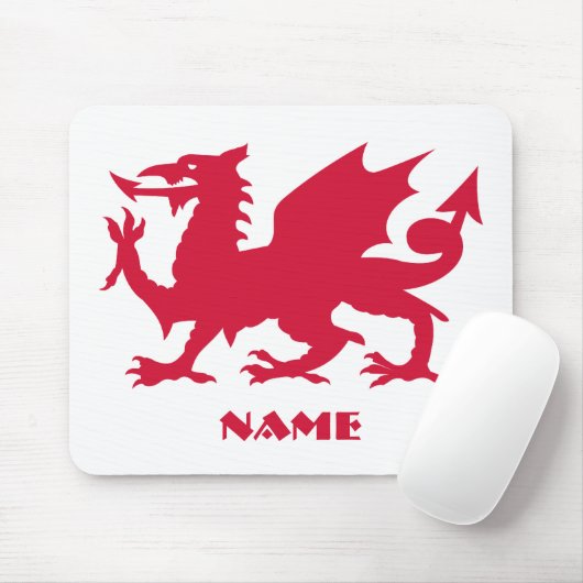 Persoonlijke Red Welsh Dragon Muismat (Met muis)