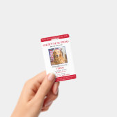 Persoonlijke Red White Service Dog Photo ID Badge (Handheld)