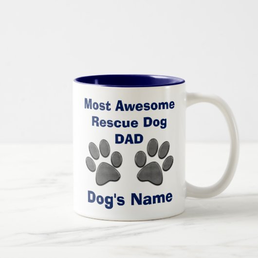 Persoonlijke redding Dog Dad Gifts Dog Paws MOK (Rechts)