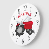 Persoonlijke RedTractor-wandklok Grote Klok (Hoek)