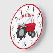Persoonlijke RedTractor-wandklok Grote Klok (Hoek)