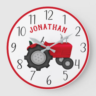 Persoonlijke RedTractor-wandklok Grote Klok