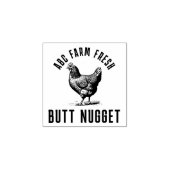Persoonlijke reet nugget grappige eierdoos stempel (Afrduk)