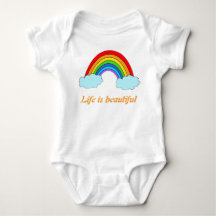 Persoonlijke Regenboog Baby Eén Stuk | Aangepaste