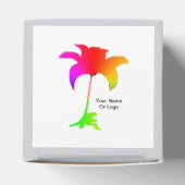 Persoonlijke Regenboog Bloemensnijrand Wijncadeau  Bedankdoosjes (Bovenkant)