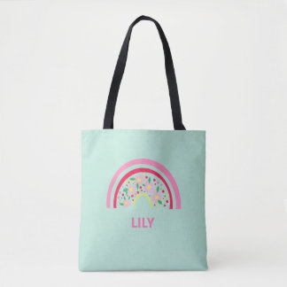 Persoonlijke Regenboog Boodschappentas voor Kinder Tote Bag