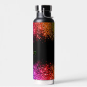 Persoonlijke Regenboog Glitter Rand Waterfles (Links)