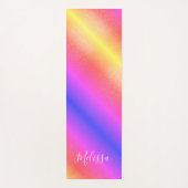 Persoonlijke regenboog glitters yogamat (Voorkant)
