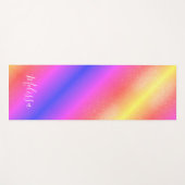 Persoonlijke regenboog glitters yogamat (Voorkant (horizontaal))