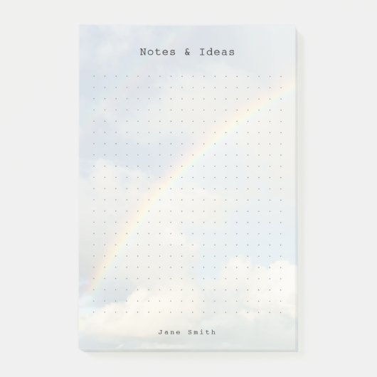 Persoonlijke regenboog hemel esthetische stippenra post-it® notes (Voorkant)