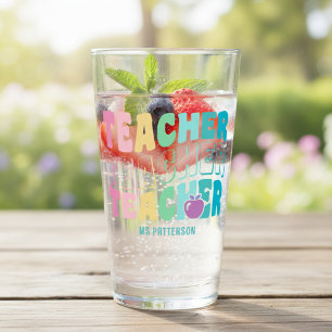 Persoonlijke Regenboog Leraren Naam Cadeau Glas