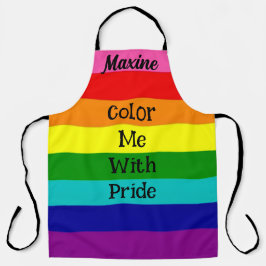 Persoonlijke Regenboog LGBTQ Pride Naam Cadeau Schort