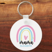 Persoonlijke Regenboog Mama - Moederdag Sleutelhanger (Achterkant)