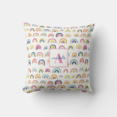 Persoonlijke Regenboog Meisjes Kussen (Voorkant)