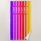 Persoonlijke regenboog naam strandlaken (Voorkant)