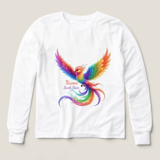 Persoonlijke Regenboog Phoenix Naam Geboortedatum  (Voorkant)