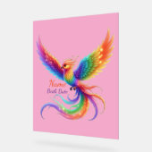 Persoonlijke Regenboog Phoenix Naam Geboortedatum Acryl Bord (Hoek)
