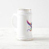 Persoonlijke Regenboog Phoenix Naam Geboortedatum  Bierpul (Voorkant links)