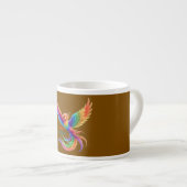 Persoonlijke Regenboog Phoenix Naam Geboortedatum  Espresso Kop (Voorkant rechts)