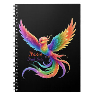 Persoonlijke Regenboog Phoenix Naam Geboortedatum  Notitieboek