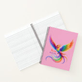Persoonlijke Regenboog Phoenix Naam Geboortedatum  Notitieboek (Binnen)