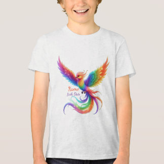 Persoonlijke Regenboog Phoenix Naam Geboortedatum  Tri-Blend Shirt