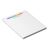 Persoonlijke Regenboog Potlood Onderwijzer  Notitieblok (Schuin)
