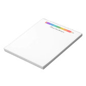Persoonlijke Regenboog Potlood Onderwijzer  Notitieblok (Linkerzijde)