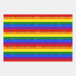 PERSOONLIJKE regenboog pride inpakpapier 3 design