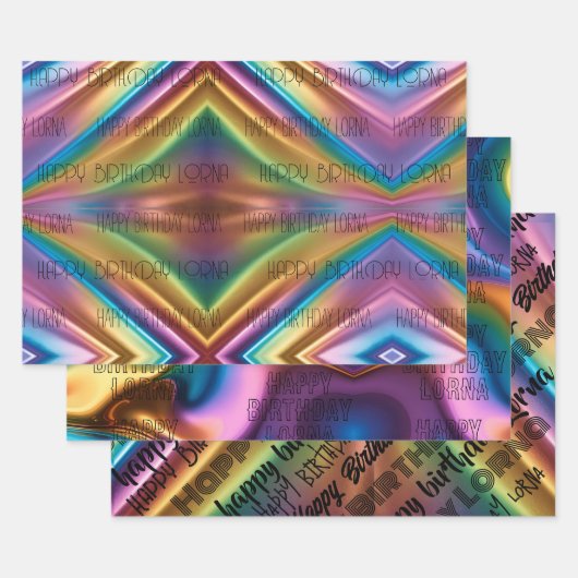 PERSOONLIJKE regenboog pride inpakpapier 3 design (Set)