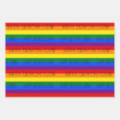 PERSOONLIJKE regenboog pride inpakpapier 3 design Vel (Voorkant)