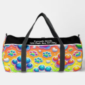 Persoonlijke Regenboog Reizen Monogram Bubble Poot Plunjezak (Voorkant)
