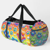 Persoonlijke Regenboog Reizen Monogram Bubble Poot Plunjezak (Rechterhoek)