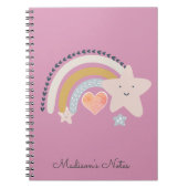 Persoonlijke Regenboog Sterren  Notitieboek (Voorkant)