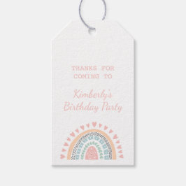 Persoonlijke Regenboog Verjaardag Cadeaulabel