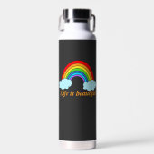 Persoonlijke Regenboog Waterfles | Aangepaste Naam (Voorkant)