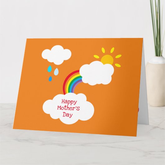 Persoonlijke Regenboog Weer Moederdag Kaart (Voorkant)