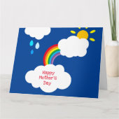 Persoonlijke Regenboog Weer Moederdag Kaart (Voorkant)