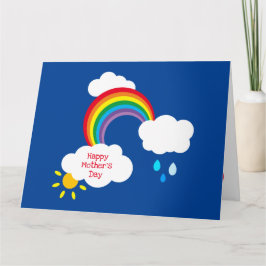 Persoonlijke Regenboog Weer Moederdagkaart Kaart